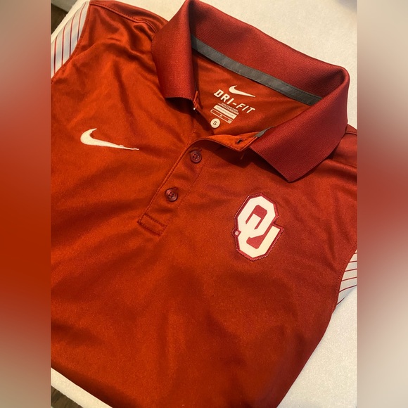 Nike Other - Nike Red Dri-FIT  OU polo shirt size small